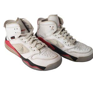 Nike Air Jordan Mars 270 GS White Fire Red Sneakers Shoes BQ6508-100 SZ 6.5Y